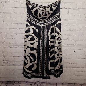 White House Black Market Strapless Silk Dress Size 2‎